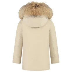 Arctische wasbeer parka in Milky Cream