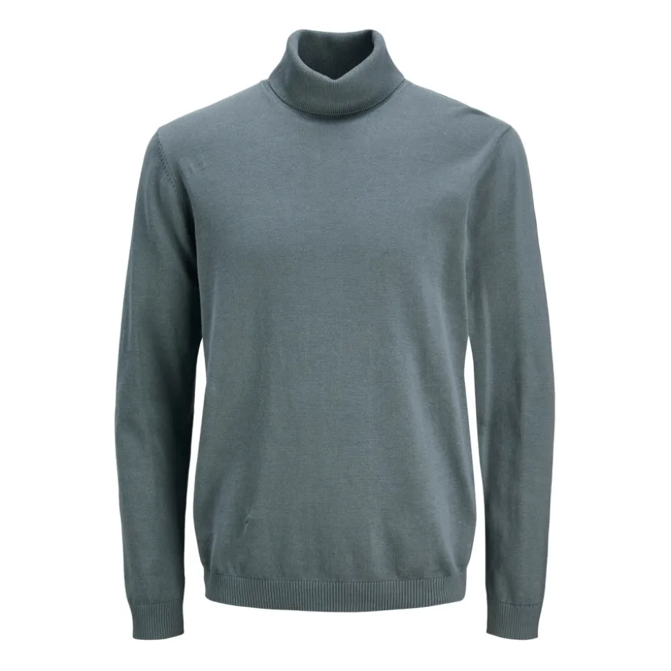 Basis Gebreide Rolhals Trui Groen