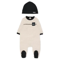 Beige Babygrow en Hoed Set
