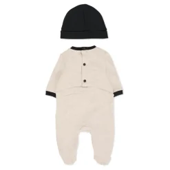 Beige Babygrow en Hoed Set
