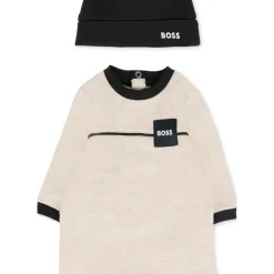 Beige Babygrow en Hoed Set