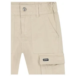 Beige Cargo Broek Elastische Taille