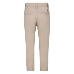 Beige Casual Broek met Logo Patches