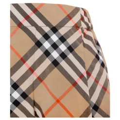 Beige Casual Broek met Vintage Check