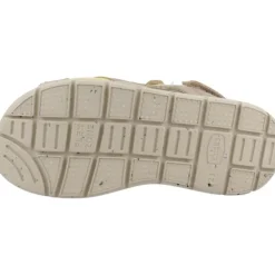 Beige en Gele Zomer Sandalen