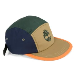 Beige Hoed met Klep en Oranje Detail