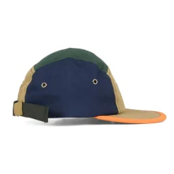 Beige Hoed met Klep en Oranje Detail