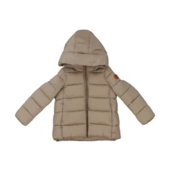 Beige Hooded Jacket met Ritszakken