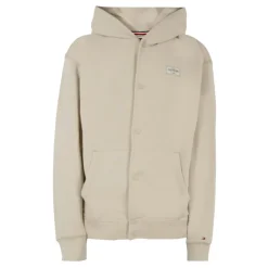 Beige hoodie met logopatch