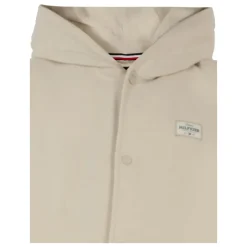 Beige hoodie met logopatch