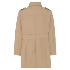 Beige Katoenen Trenchcoat met Riem