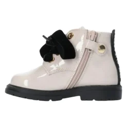 Beige Kinder Enkellaarsjes met Rits