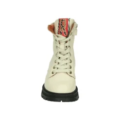 Beige Leren Meisjes Mid Schoenen