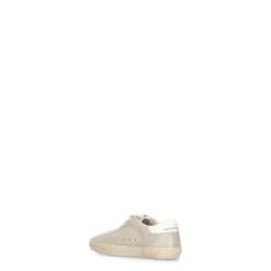 Beige Leren Sneakers met Sterdetail