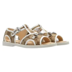 Beige Monogram Sandalen