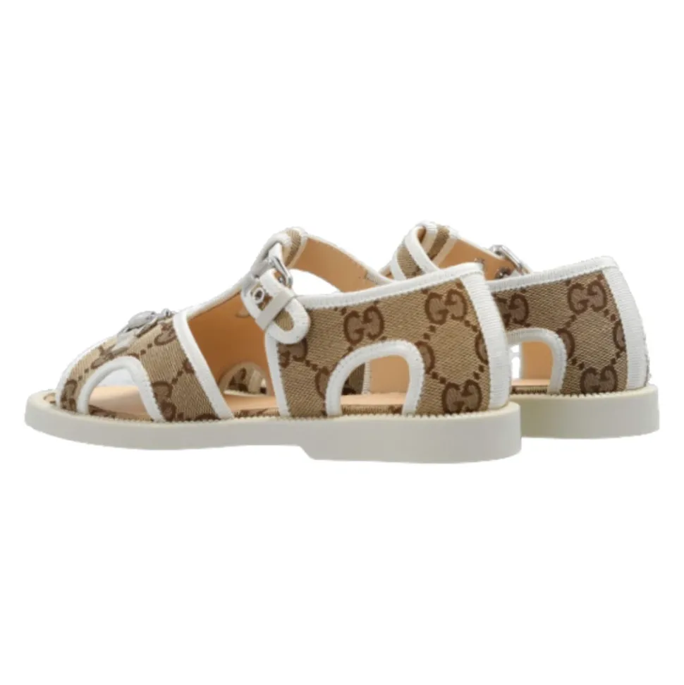 Beige Monogram Sandalen