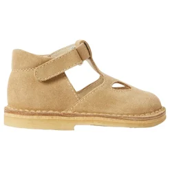 Beige Platte Schoenen met Gesp Sluiting