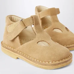 Beige Platte Schoenen met Gesp Sluiting