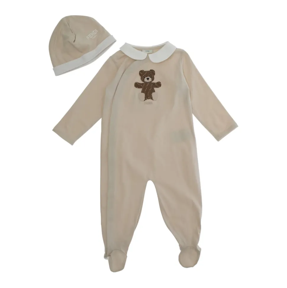 Beige Unisex Kinderjurk