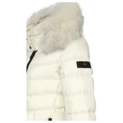 Beige Winterjas met Capuchon en Nepbont