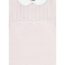 Beige wollen jumpsuit met Peter Pan-kraag