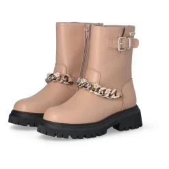 Bikerlaarzen met bewerkte ketting