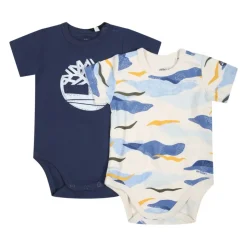 Blauw Katoenen Rompertje Set