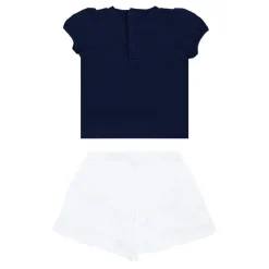 Blauw kort sportpak met Teddy Bear