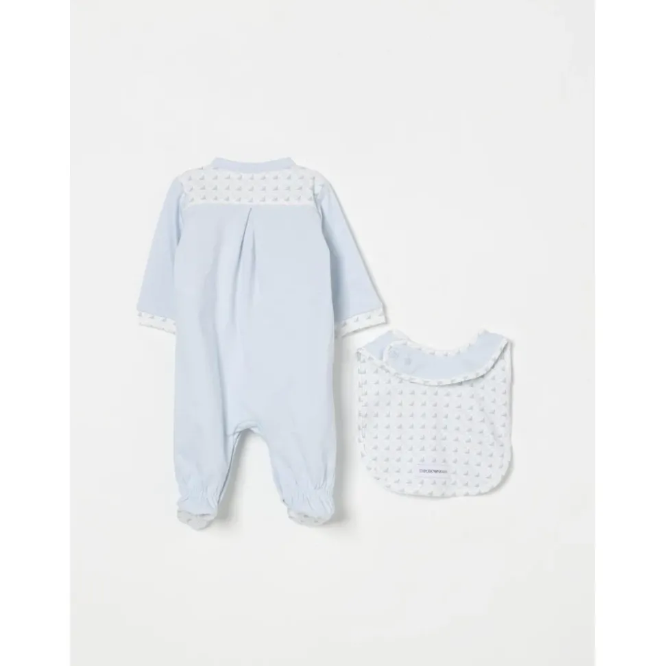 Blauw Romperpakje met Slabbetje