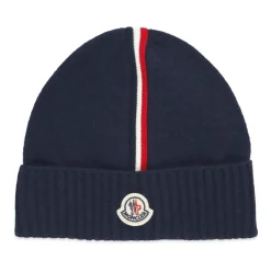 Blauwe Baby Beanie Cap met Iconische Patch