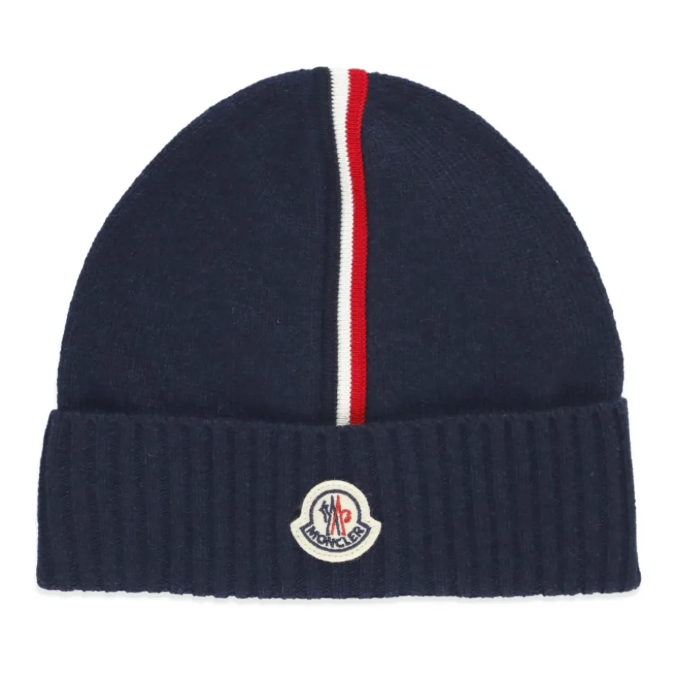 Blauwe Baby Beanie Cap met Iconische Patch