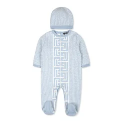 Blauwe Babypak en Hoed Set