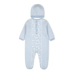 Blauwe Babypak en Hoed Set