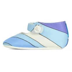 Blauwe Ballerina's met Marmerprint