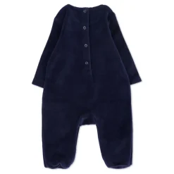 Blauwe Chenille Eend Print Rompers