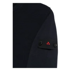 Blauwe Crew Neck Sweater met Logo Patch