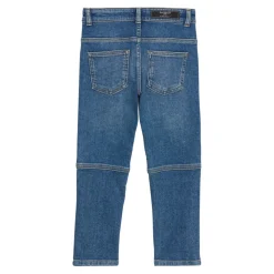 Blauwe denim biker jeans