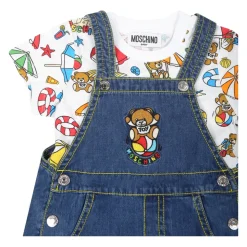 Blauwe Denim Overall met Teddy Bear