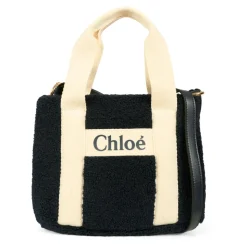 Blauwe Faux Shearling Casual Tas