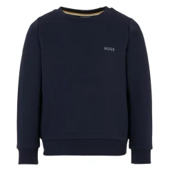 Blauwe Fleece Katoenen Sweatshirt met Logo