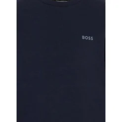 Blauwe Fleece Katoenen Sweatshirt met Logo