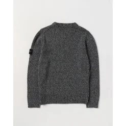 Blauwe Gebreide Trui met Ronde Hals