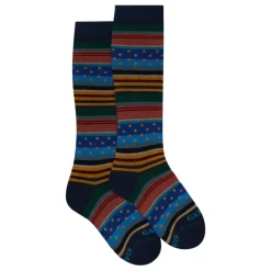 Blauwe Gestreepte & Polka Dot Kindersokken