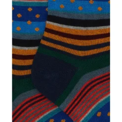 Blauwe Gestreepte & Polka Dot Kindersokken