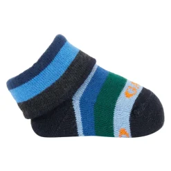 Blauwe Gestreepte Katoenen Booties