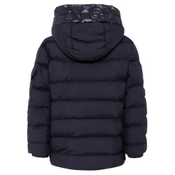 Blauwe Gewatteerde Donsjas met Logo