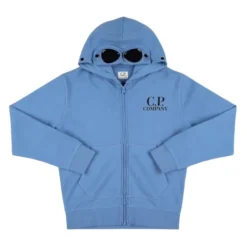 Blauwe hoodie met brilapplicatie