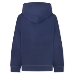 Blauwe hoodie met geborduurd logo