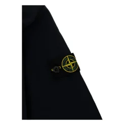 Blauwe Hoodie met Logo Patch van Katoen