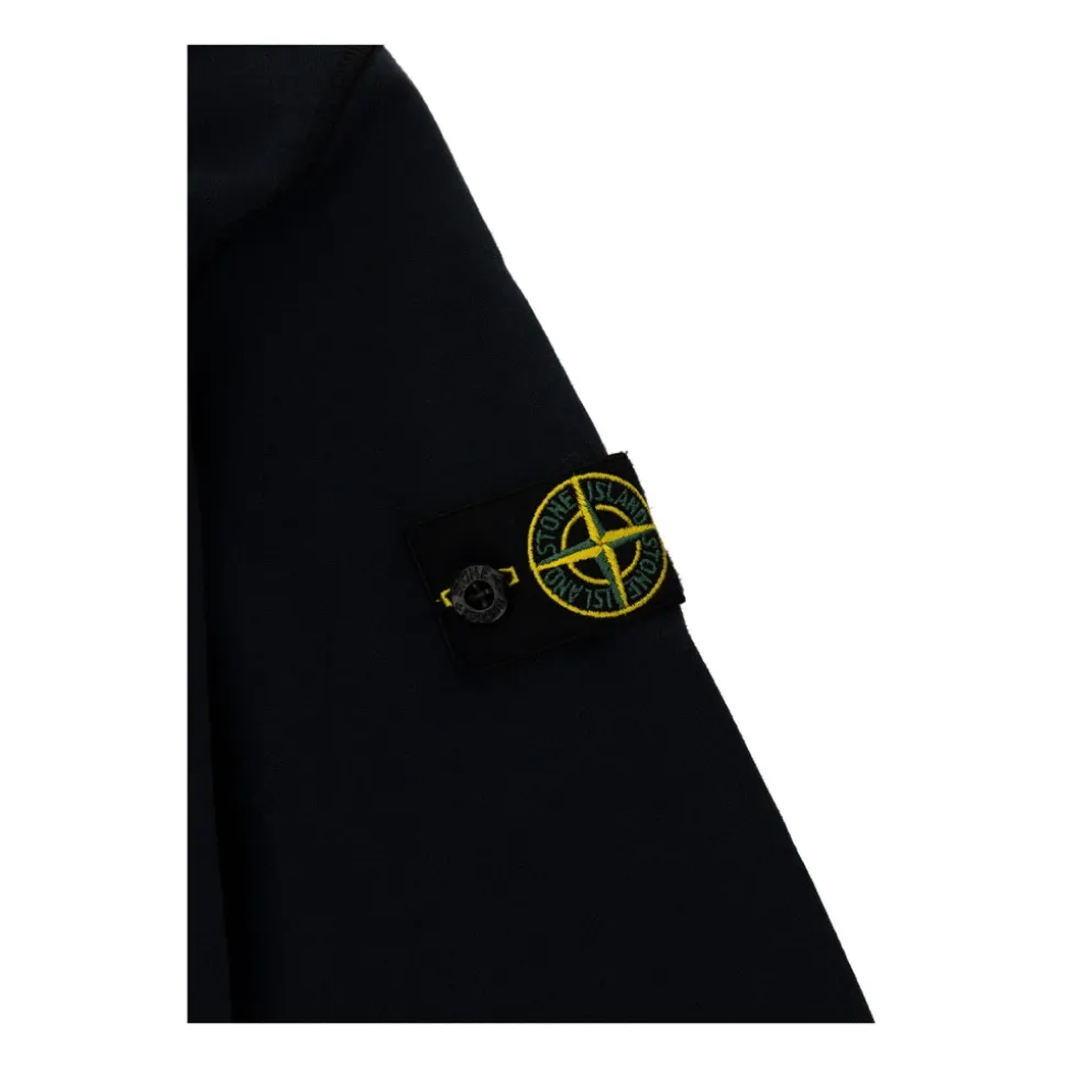 Blauwe Hoodie met Logo Patch van Katoen